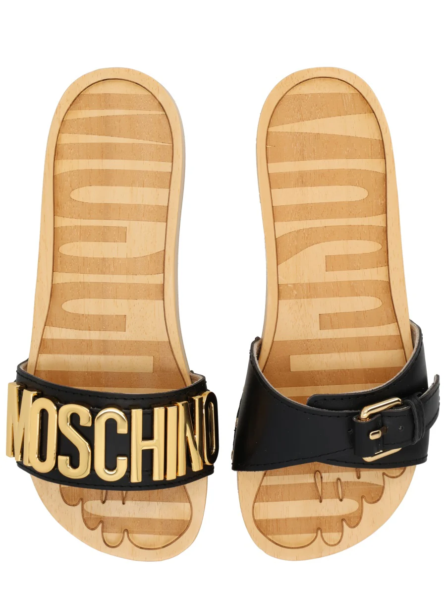 MOSCHINO Sandals in Calfskin and Wood - Image 5