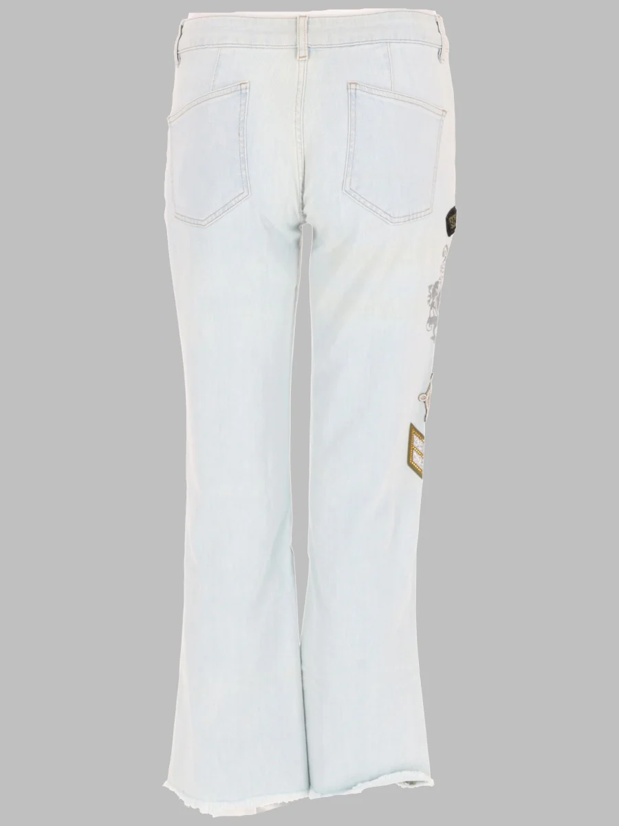 Mr & Mrs Italy Chic Denim Jeans with Unique Texture - Image 2