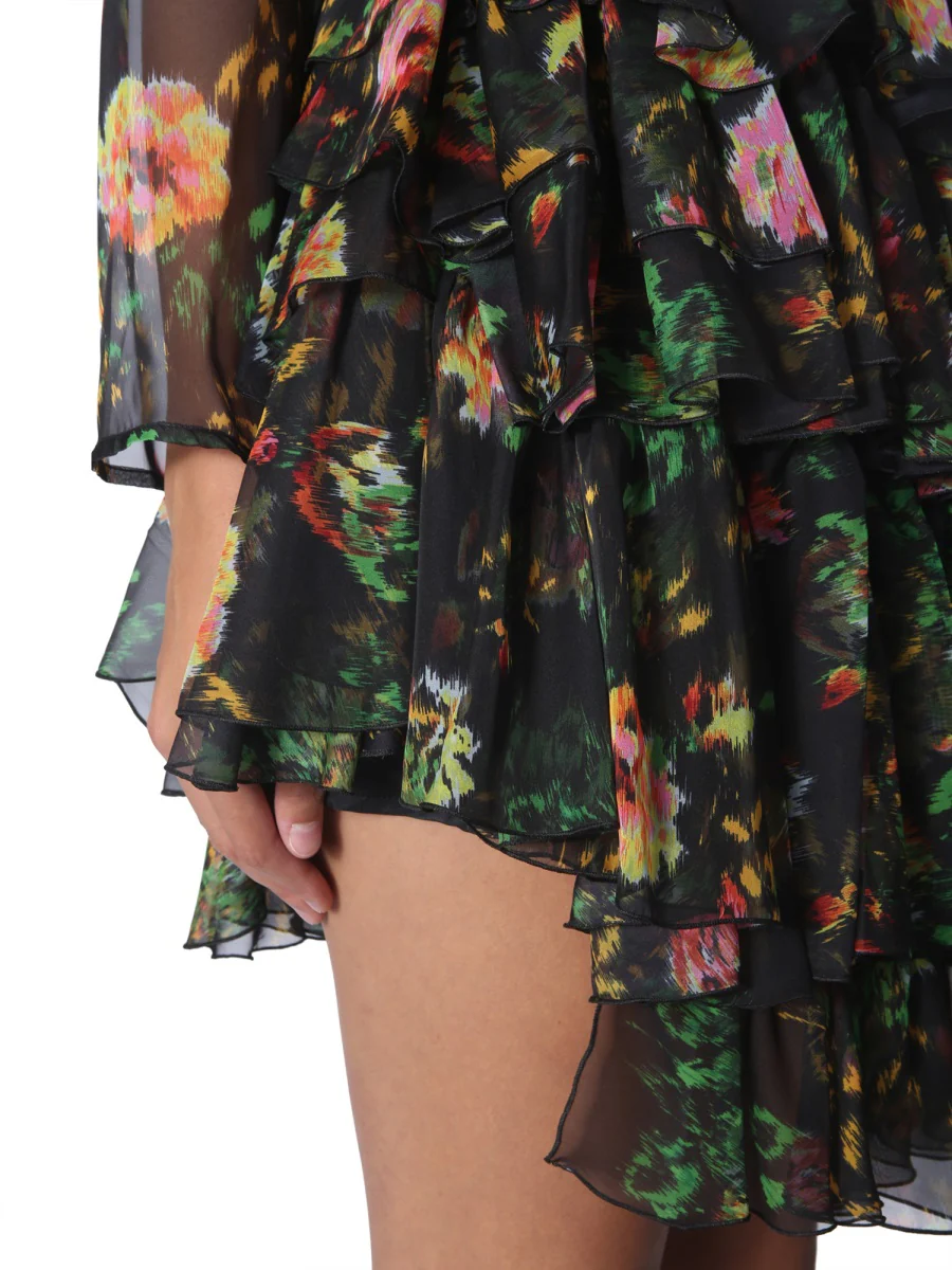 MSGM Asymmetric Floral Print Dress - Image 2