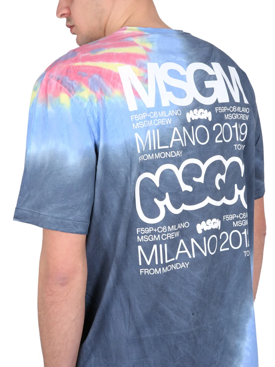 Msgm Crawling Graphic T-Shirt for Men - Image 4