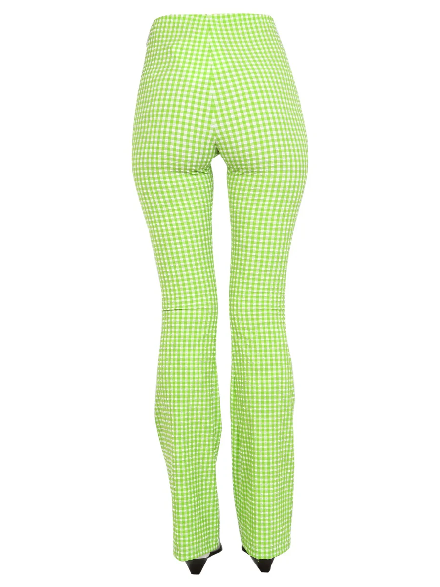 Msgm High Waist Plaid Pattern Pants - Image 4