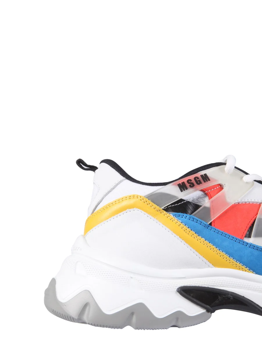 MSGM Panelled Low-top Sneakers - Image 4