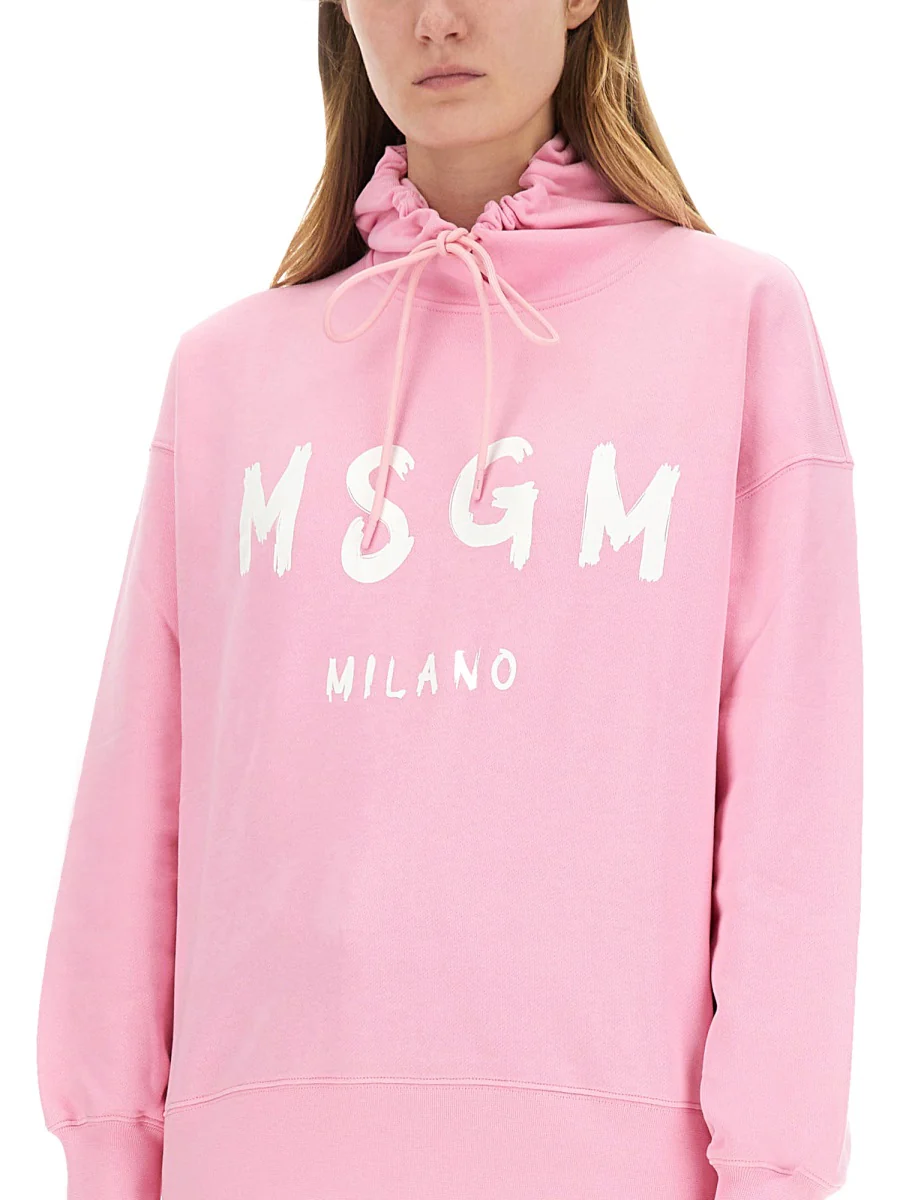 Msgm Regular Fit Logo Sweatshirt - Image 4
