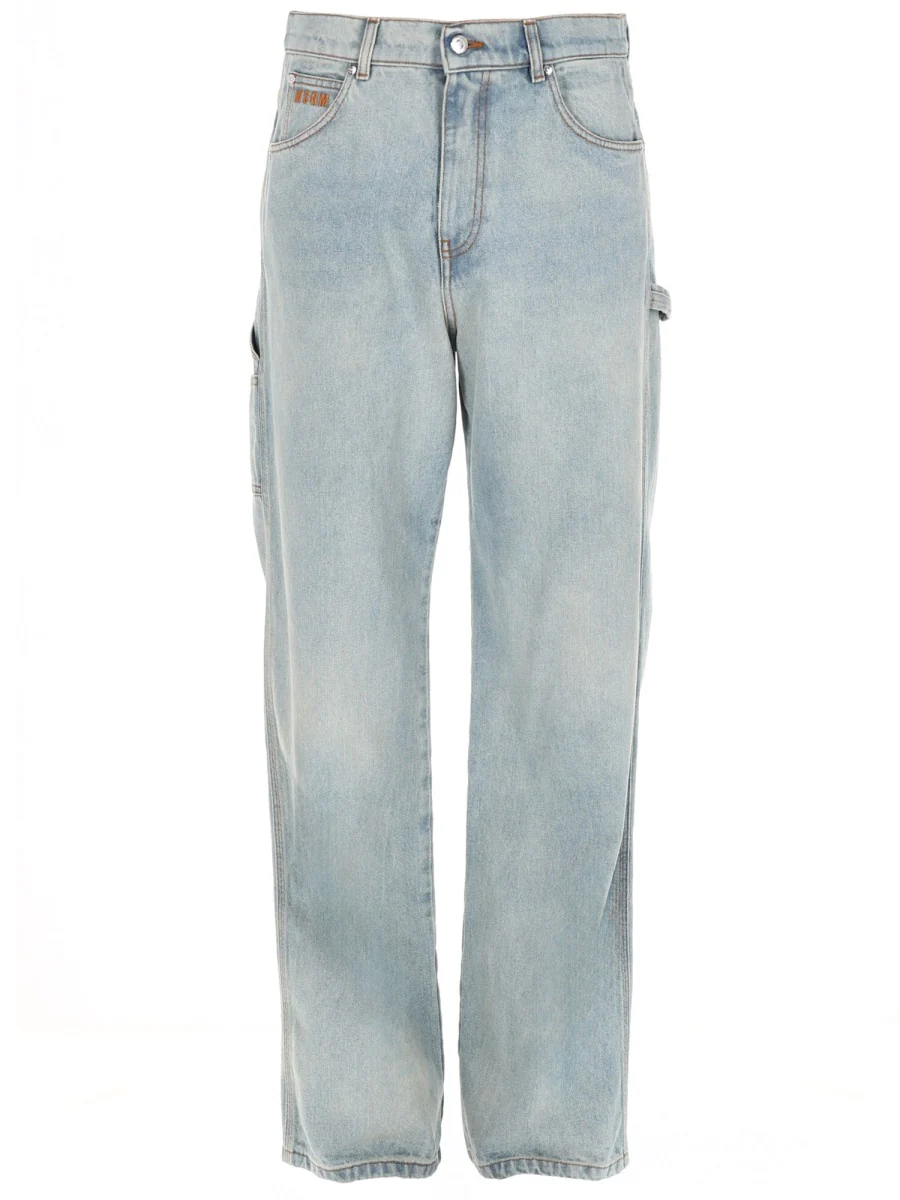 Msgm Trendy 100% Cotton Trousers for Men