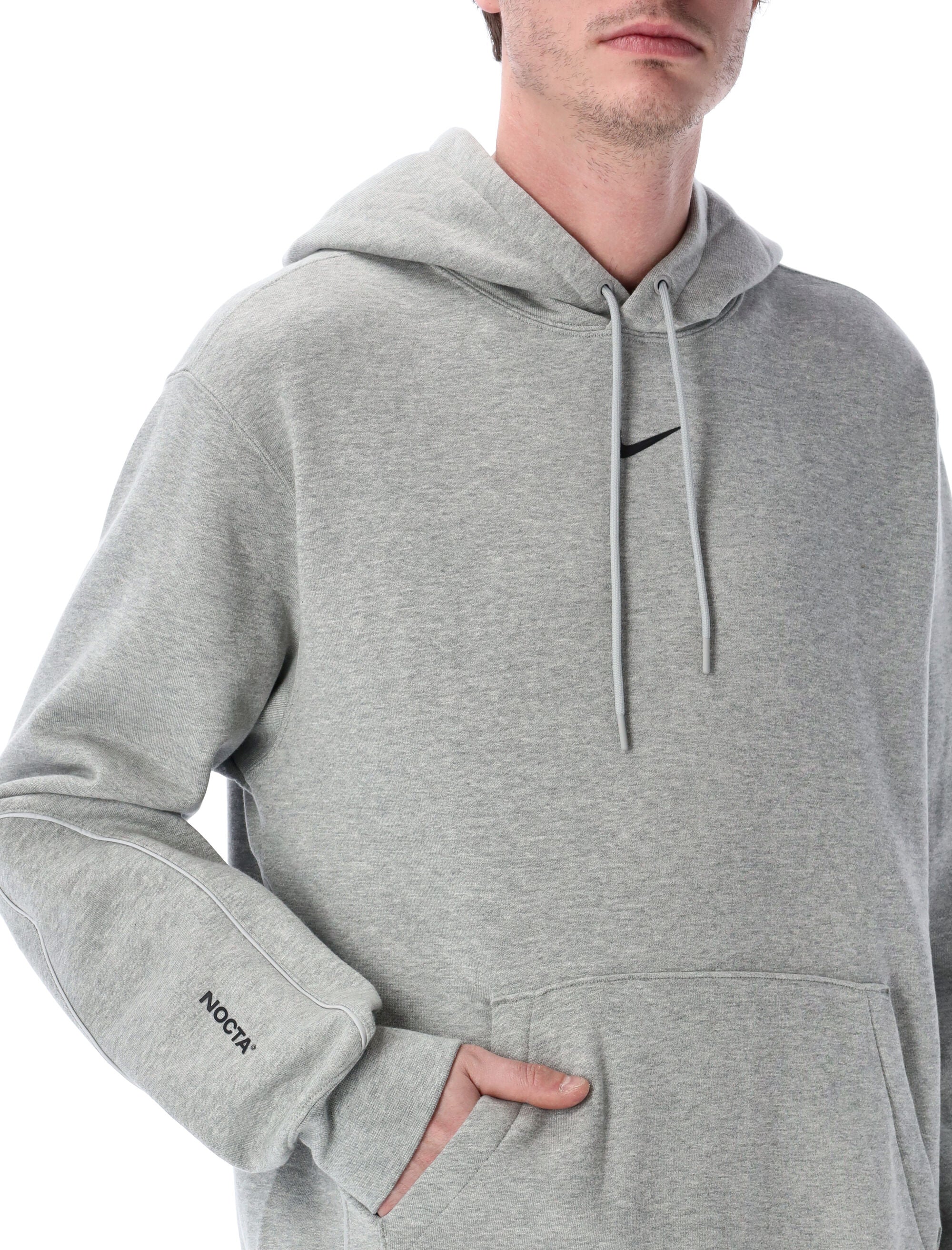 Nike NOCTA Hooded Sweatshirt with Reflective Trim and Silicone Swoosh Logo - Image 4