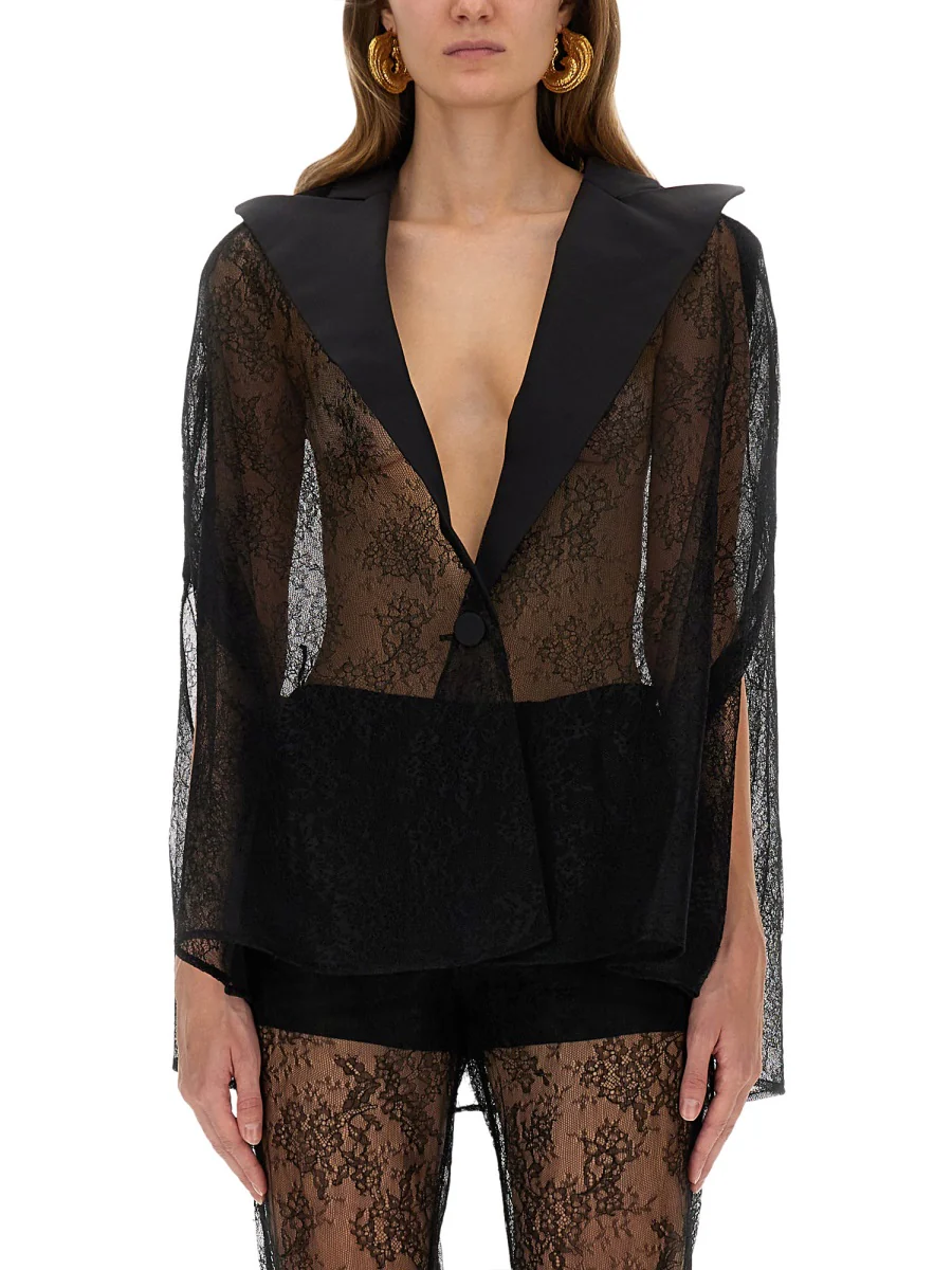 NINA RICCI Lace Blazer-Inspired Cape