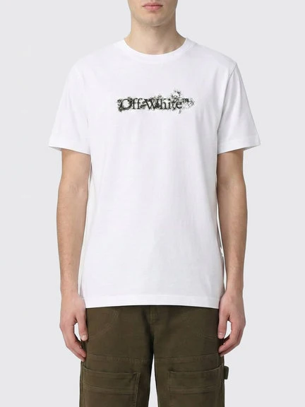 Off-White Allover Frame Slim Short Sleeve T-Shirt - Image 3
