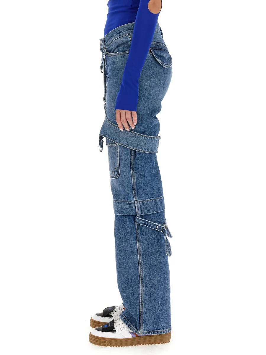 OFF-WHITE Cargo Zip Straight-leg Jeans - Image 4