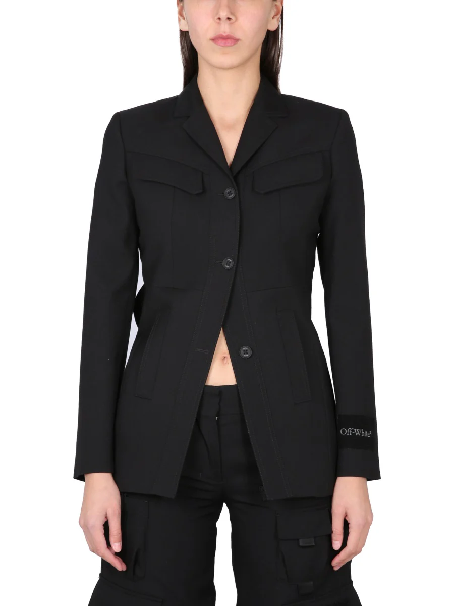 OFF-WHITE Chic Mini Dry Toybox Jacket for Women