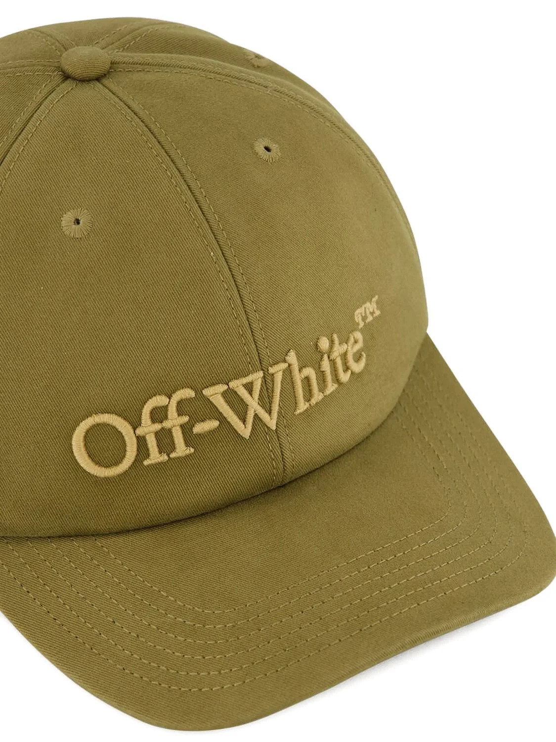 Off-white Drill Bookish Baseball Cap for Men - Image 3