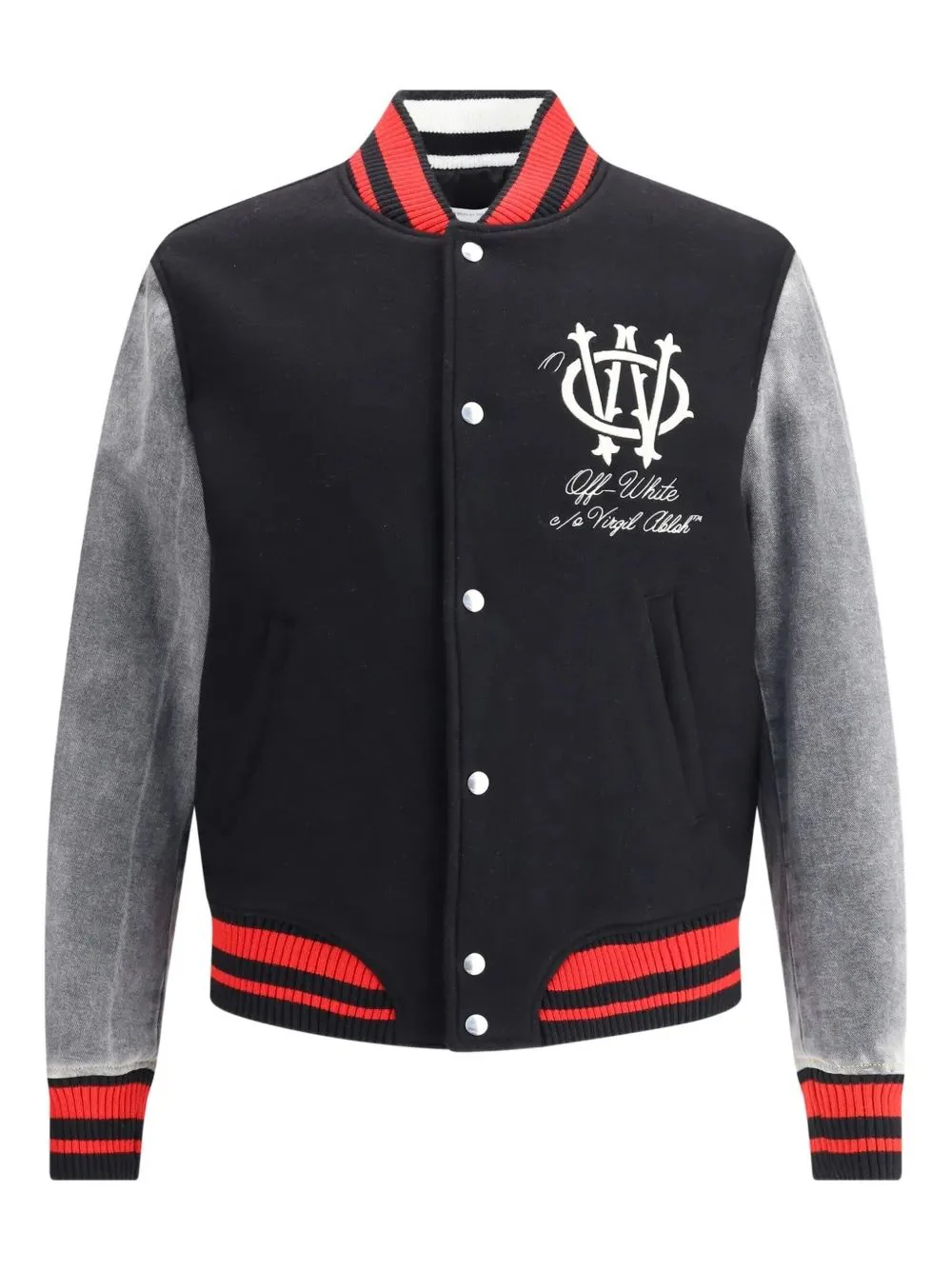 Off-white Gothic Wool Varsity Jacket for Men