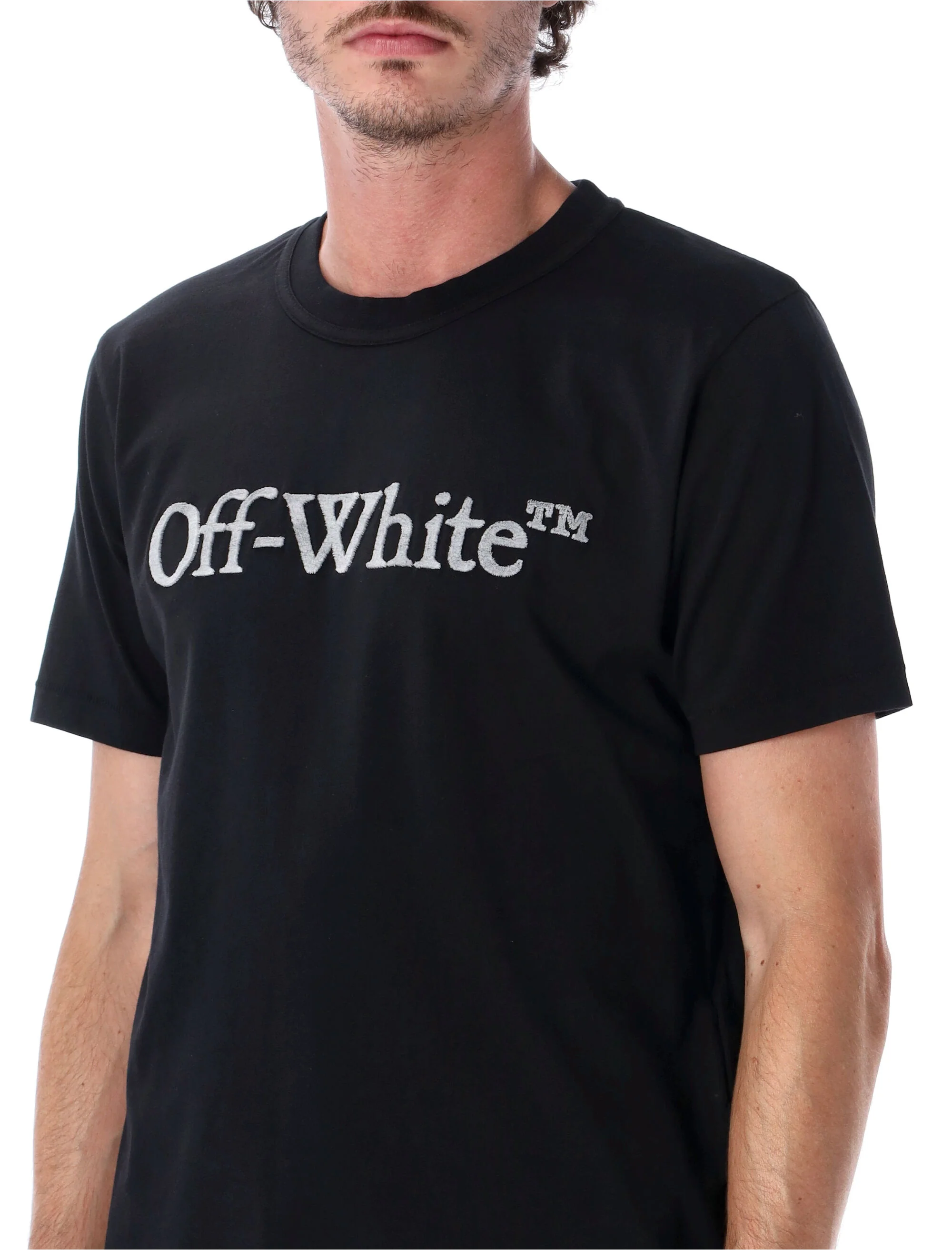 Off-white Graphic Cotton T-Shirt for Men - Image 3