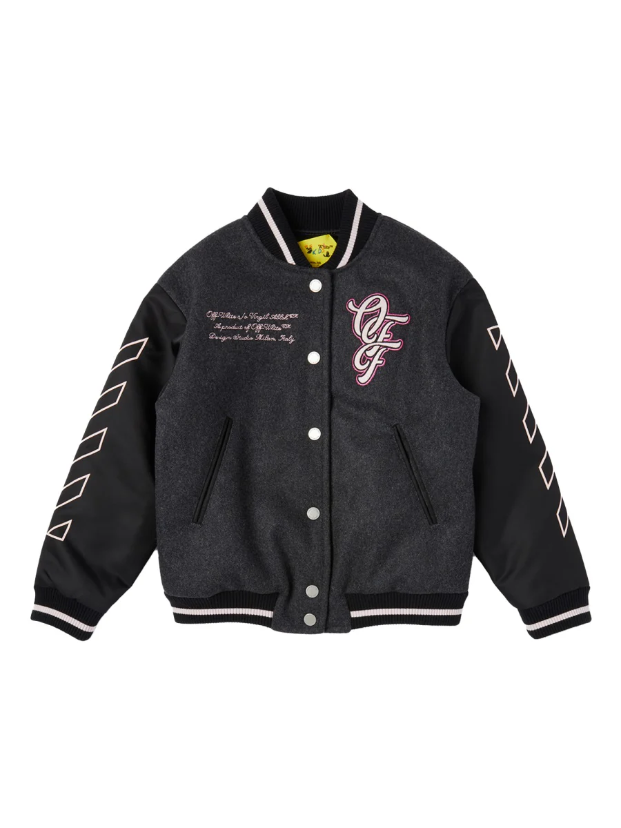OFF-WHITE Kids Patch Varsity Jacket
