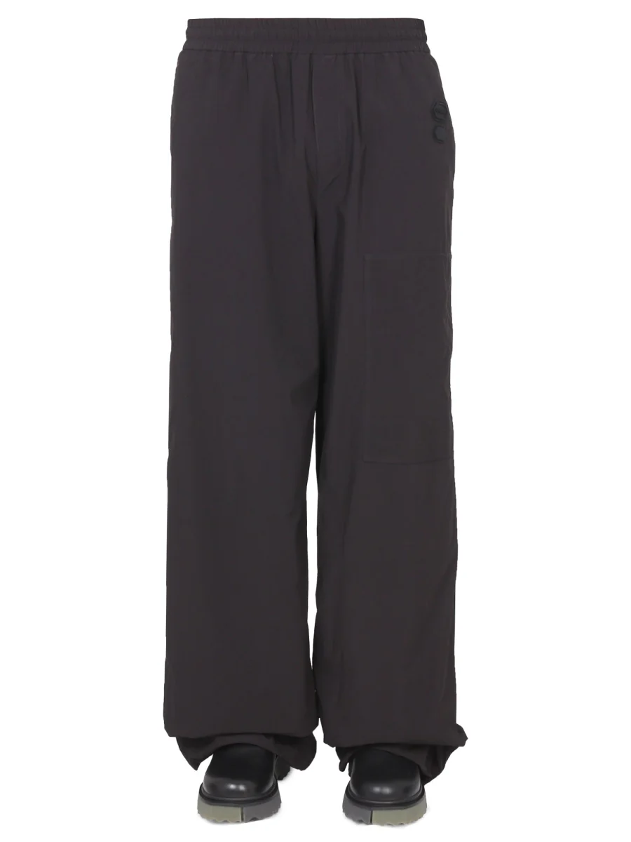 OFF-WHITE Logo Patch Wide-leg Trousers