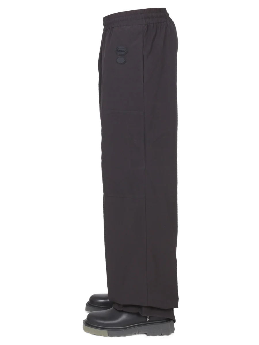 OFF-WHITE Logo Patch Wide-leg Trousers - Image 3