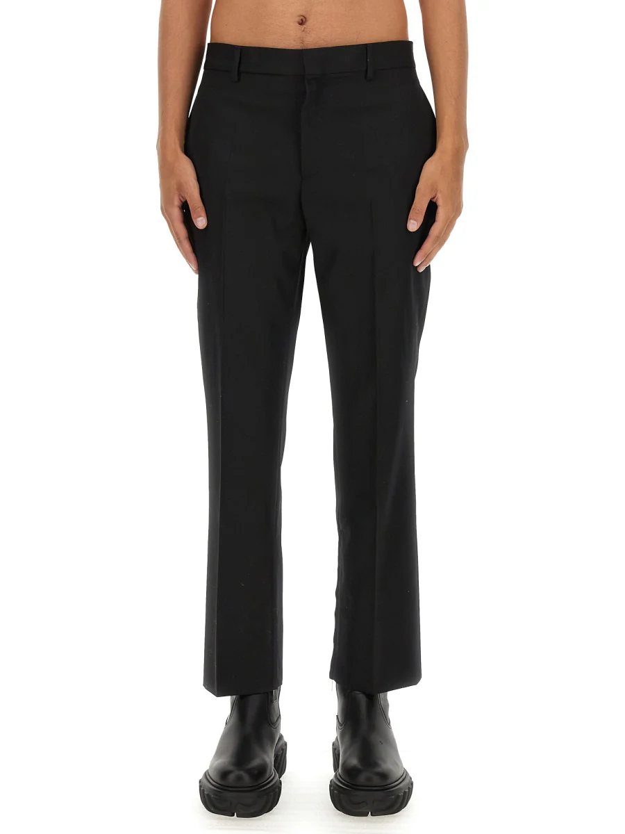 OFF-WHITE OW Embroidered Wool Pants