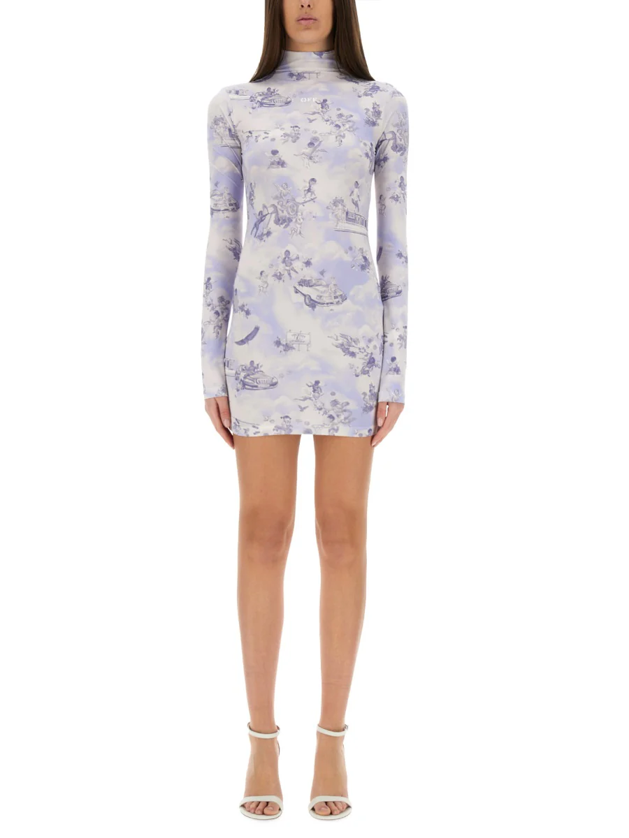 Off-white Slim Fit Mini Dress