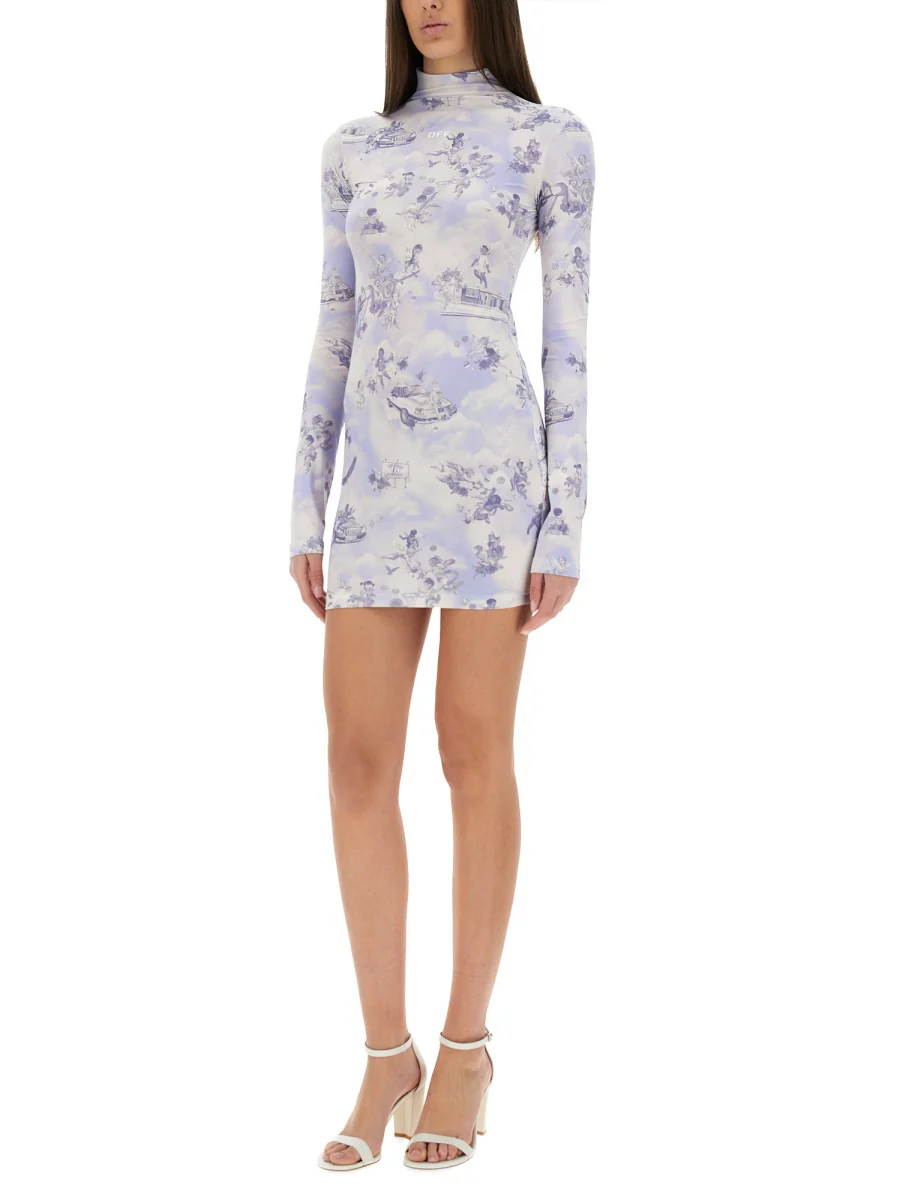 Off-white Slim Fit Mini Dress - Image 4