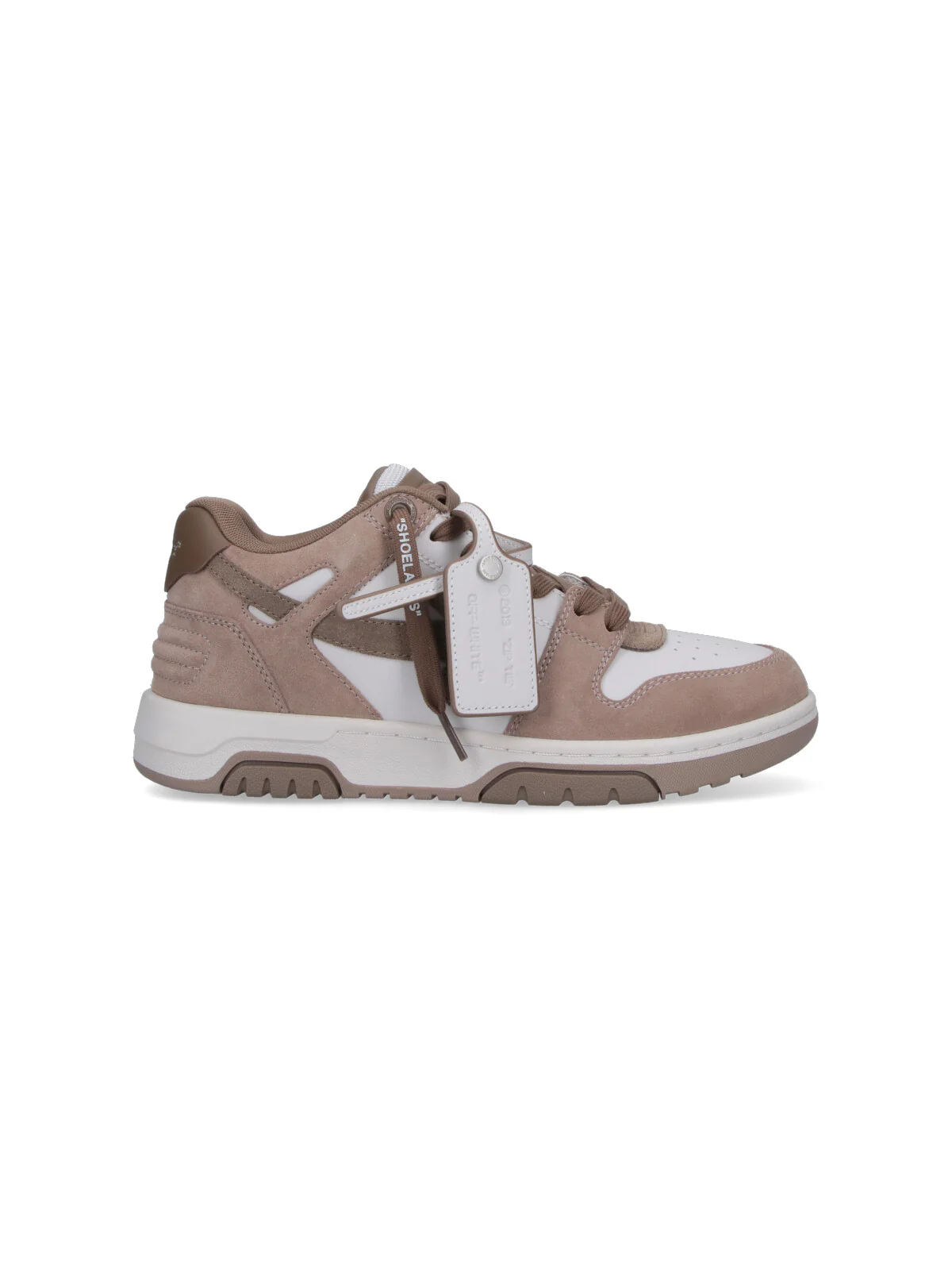 Off-white Suede and Calf Leather Sneakers with Recycled Lining