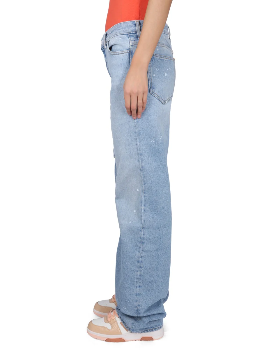 OFF-WHITE Toybox Painted Wide-leg Jeans - Image 3