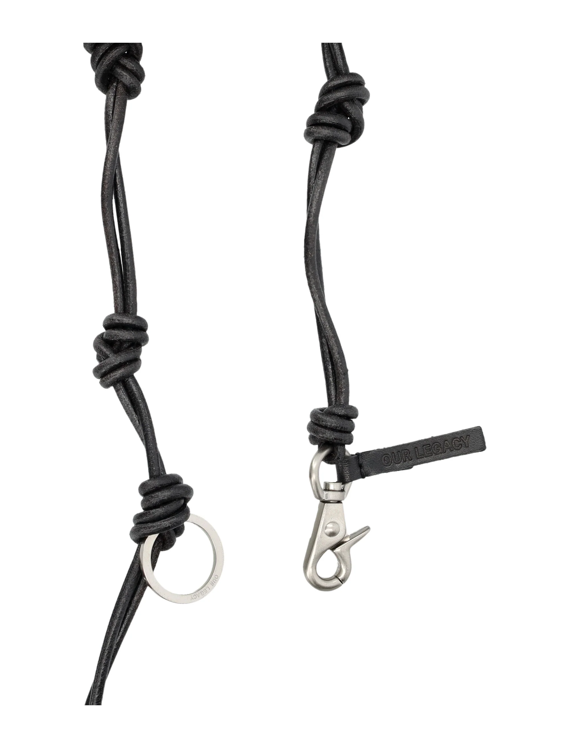 Our Legacy Chunky Cord Leather Necklace with Detachable Key Chain - 40 cm - Image 2