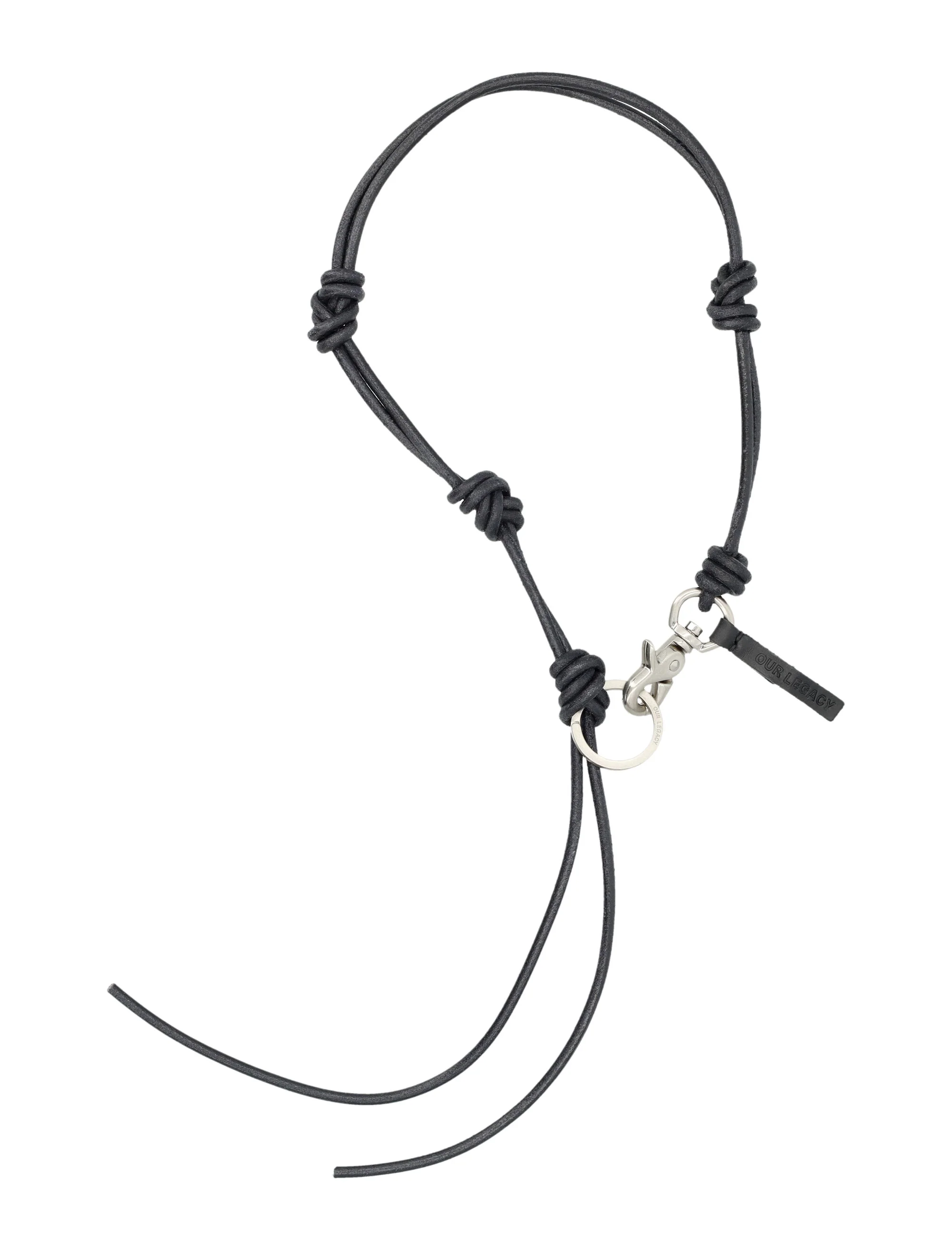 Our Legacy Chunky Cord Leather Necklace with Detachable Key Chain - 40 cm - Image 3