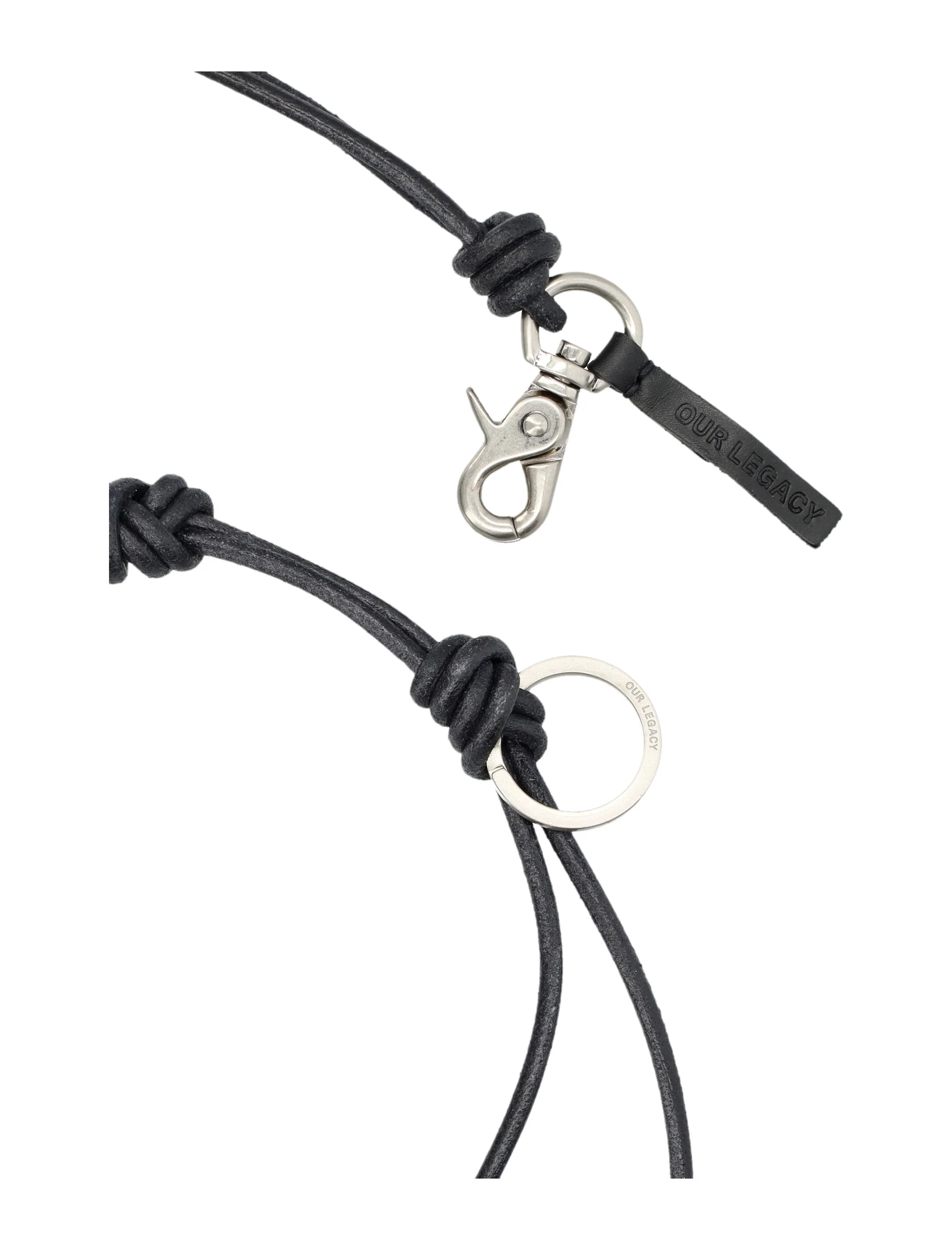 Our Legacy Chunky Cord Leather Necklace with Detachable Key Chain - 40 cm - Image 4