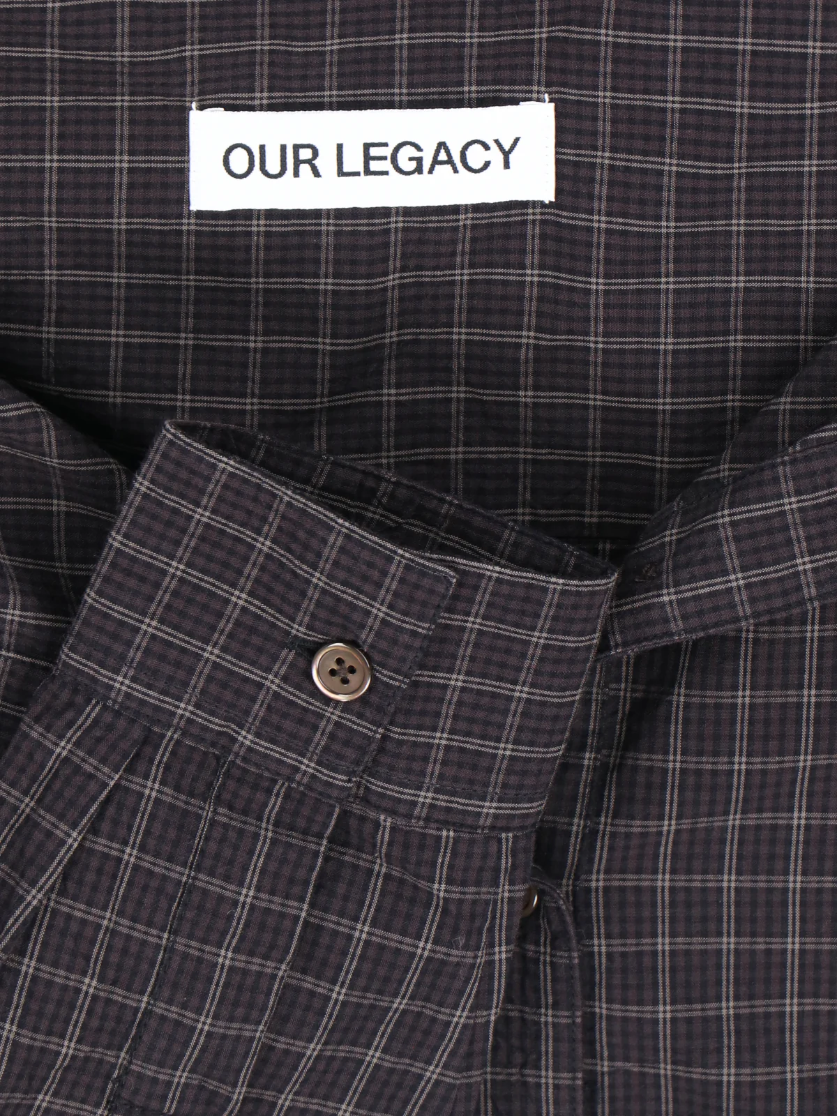 Our Legacy Faux Lumberjack Check Cotton Button-Down Shirt - Image 3