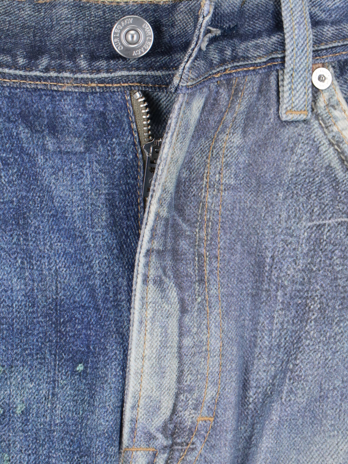 Our Legacy Men's Digital Denim Print Jeans in 100% Cotton - Image 5