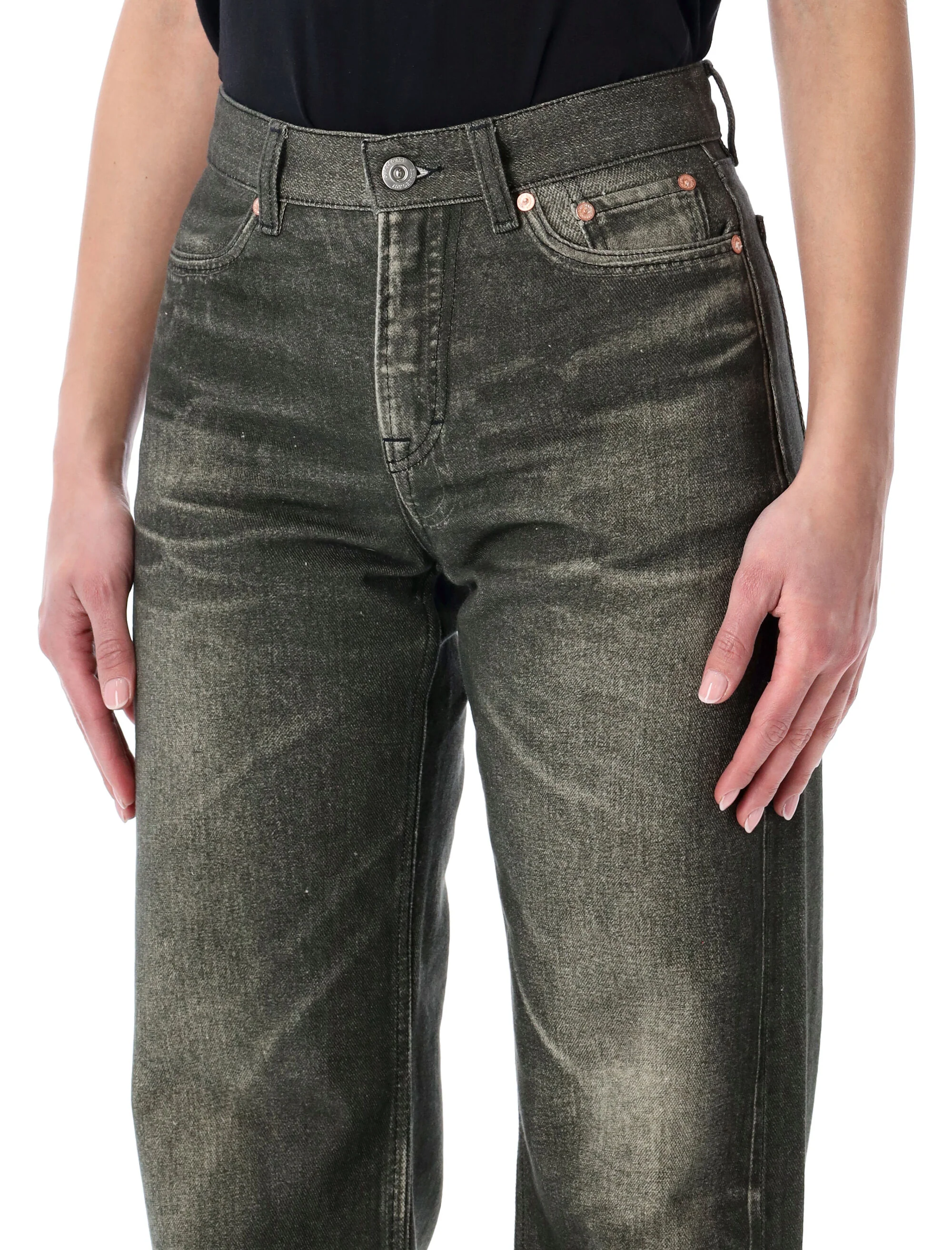 Our Legacy Slight Boot Cut Jeans with Trompe L'Oeil Print - Size 26 - Image 3