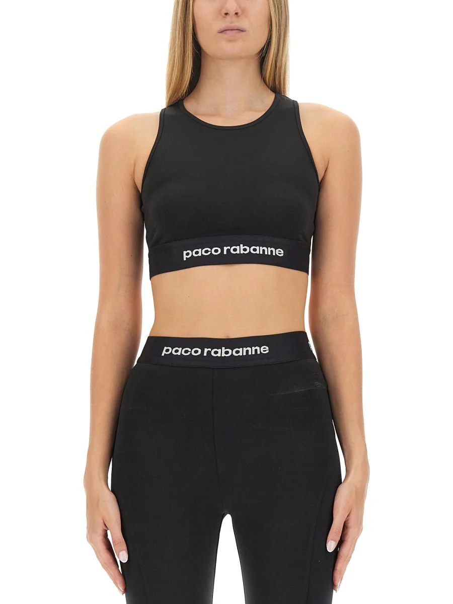 Paco Rabanne Logo-Embellished Women's Top - Size S