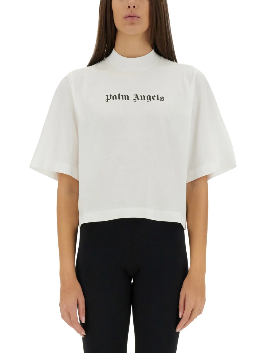 PALM ANGELS Classic Logo Cropped T-Shirt