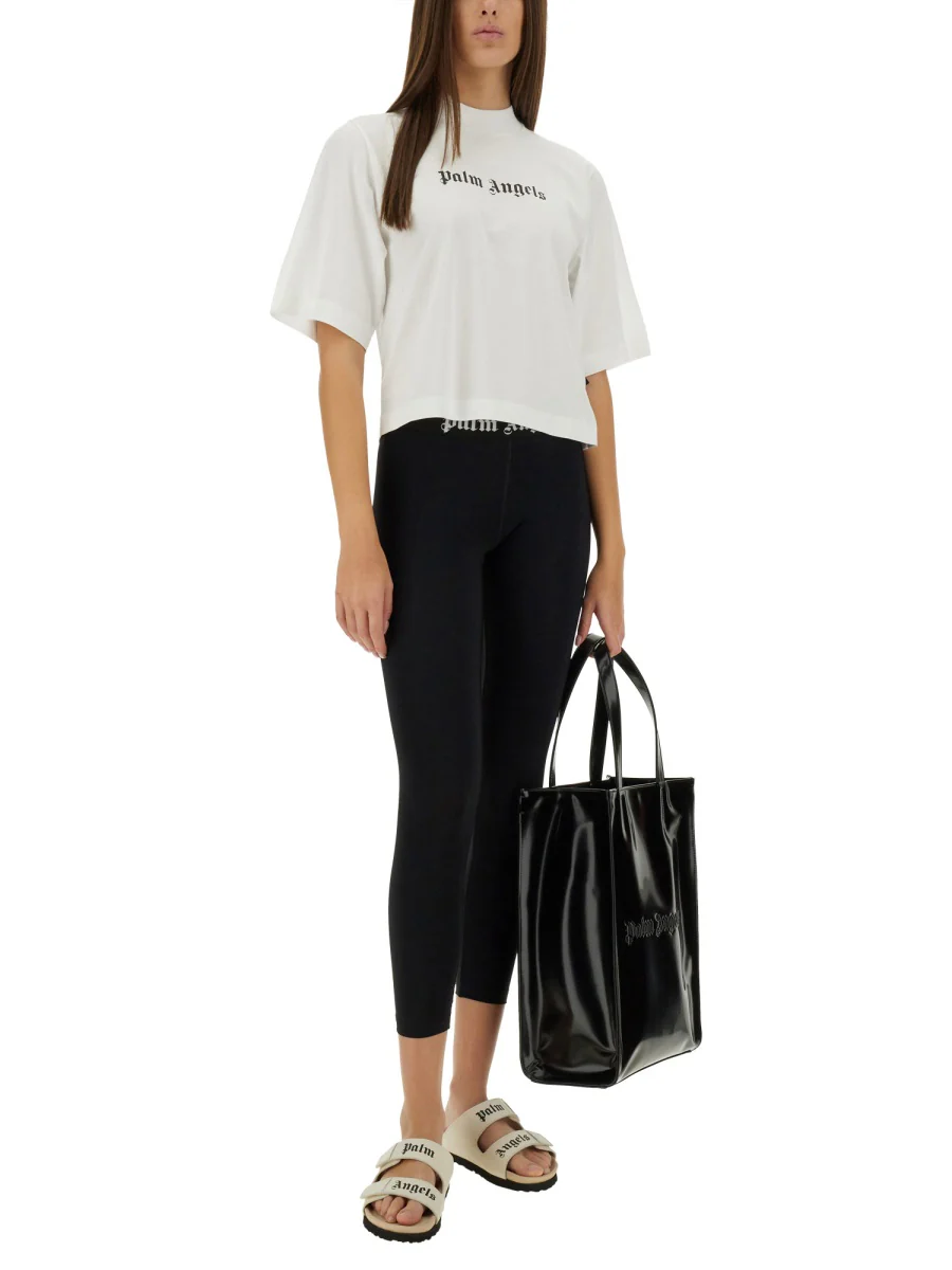 PALM ANGELS Classic Logo Cropped T-Shirt - Image 2