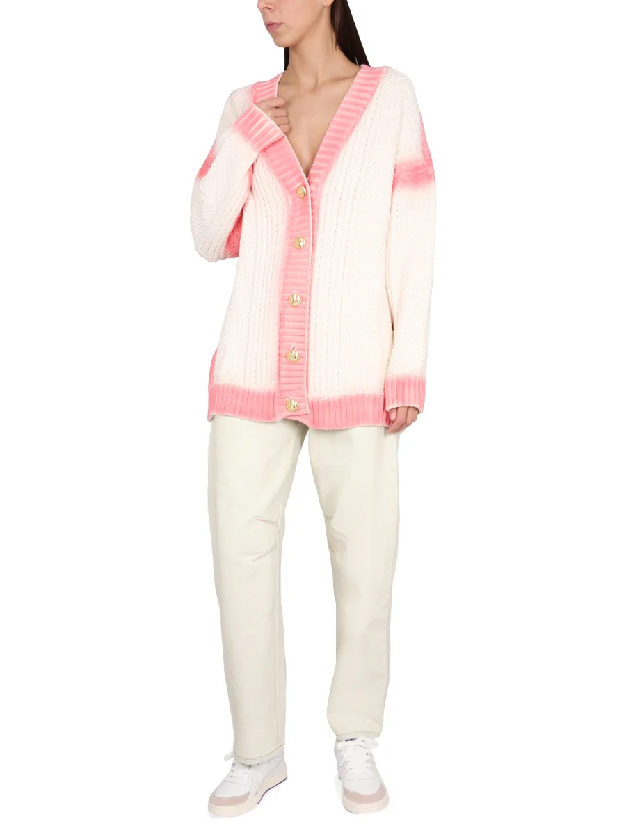 PALM ANGELS Patent Leather Effect Palm Cardigan - Image 2
