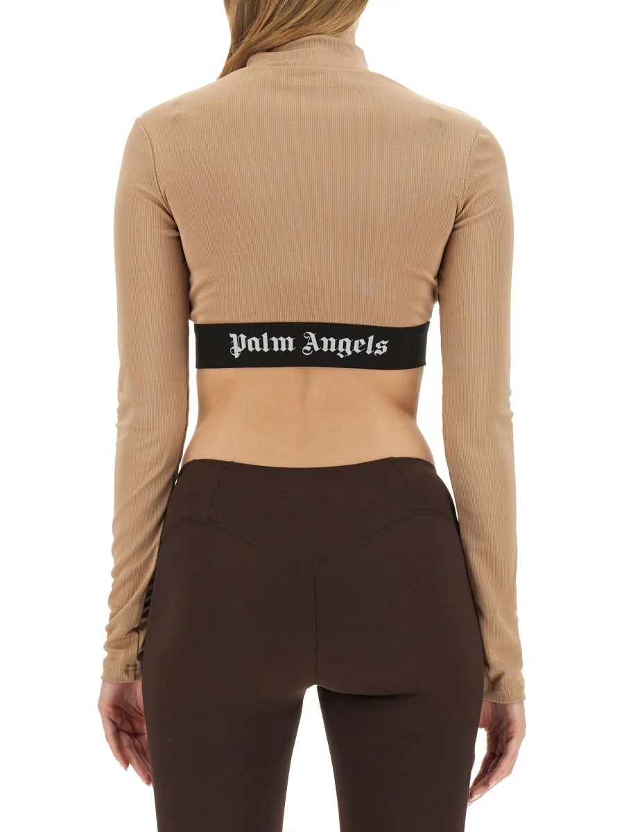 Palm Angels Slim Fit Cropped Logo Top - Image 3