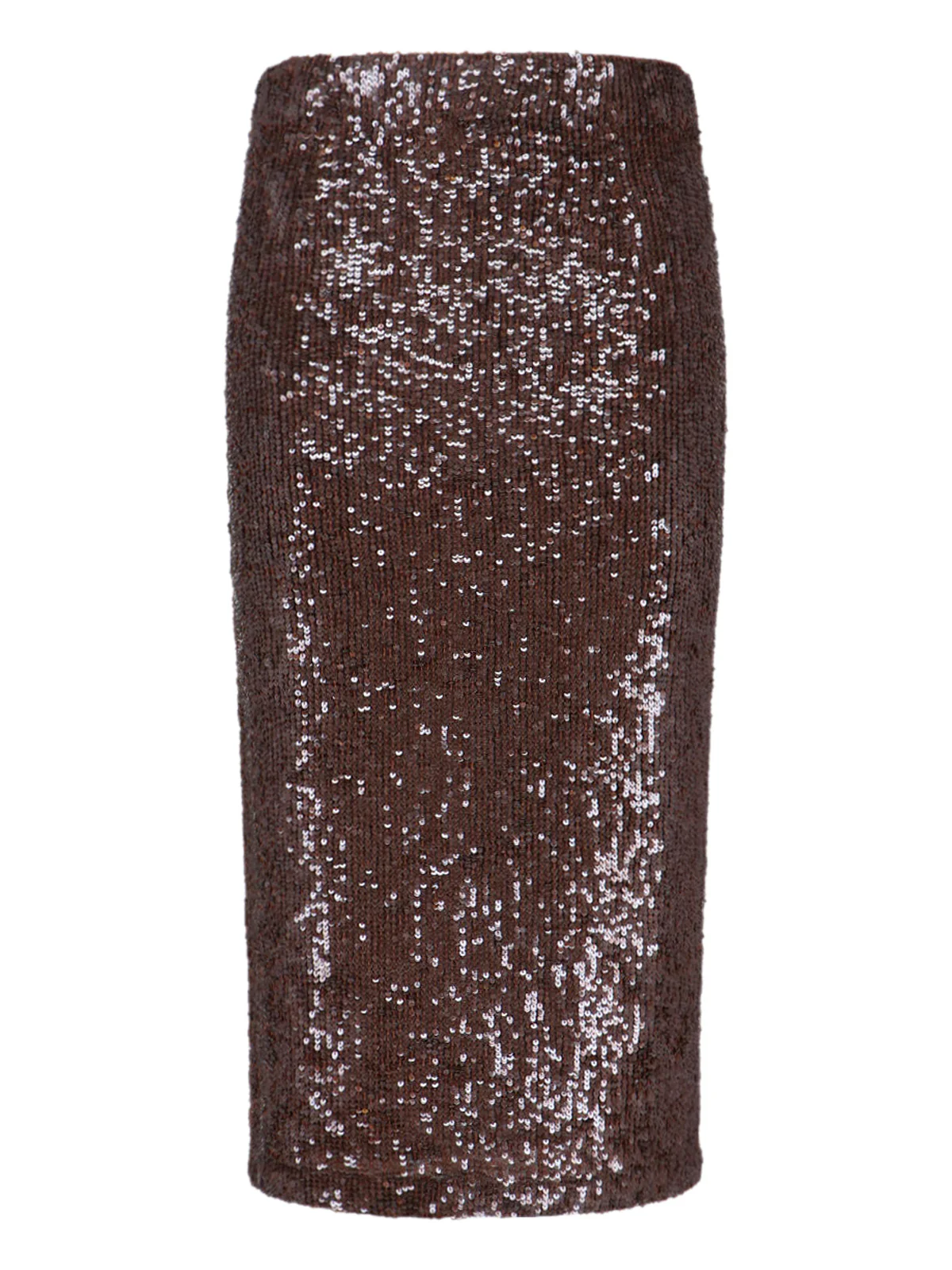 Parosh Brown? No—Mini Skirt in Stretch Nylon Blend
