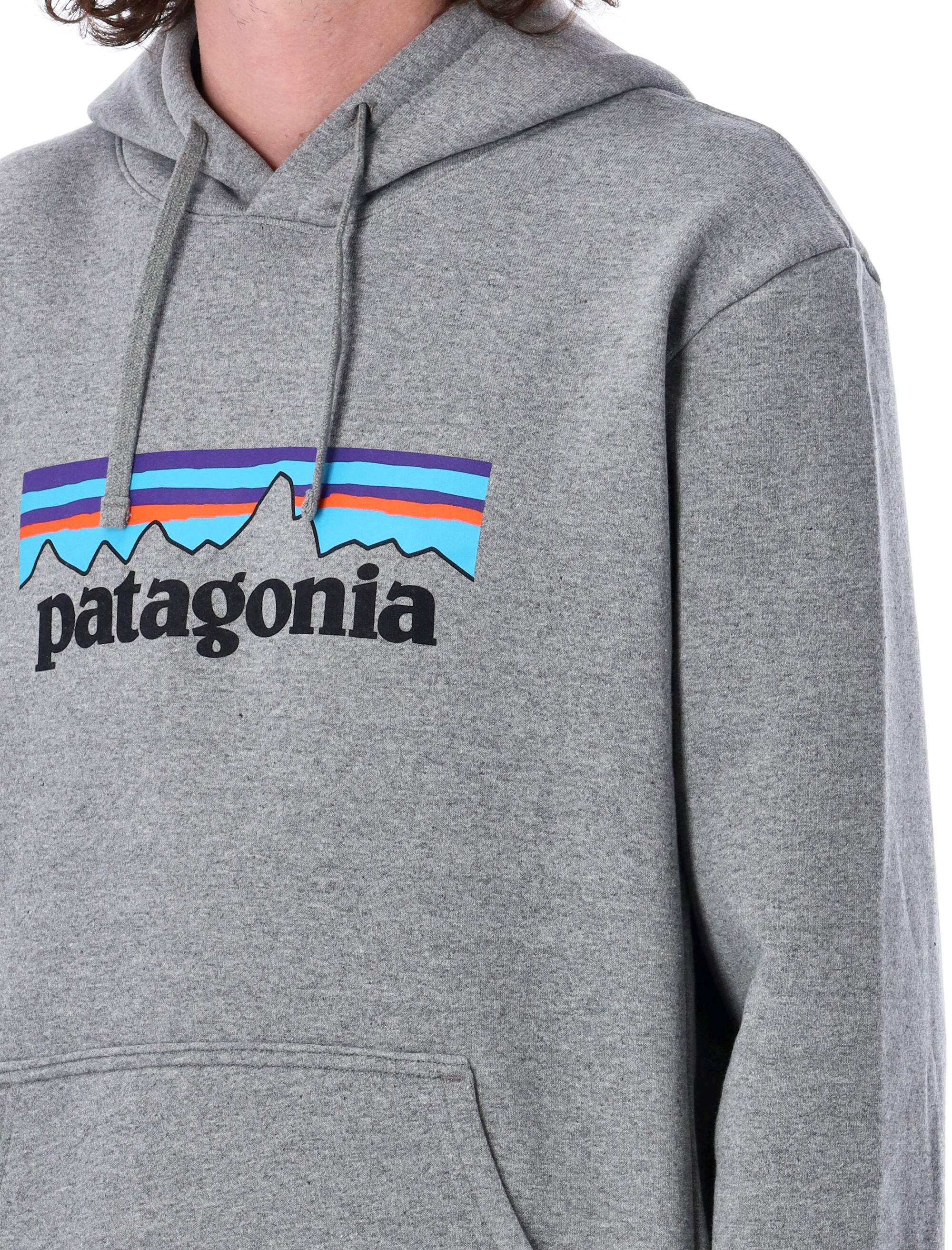 Patagonia P-6 Logo Recycled Cotton-Polyester Hoodie - Image 3