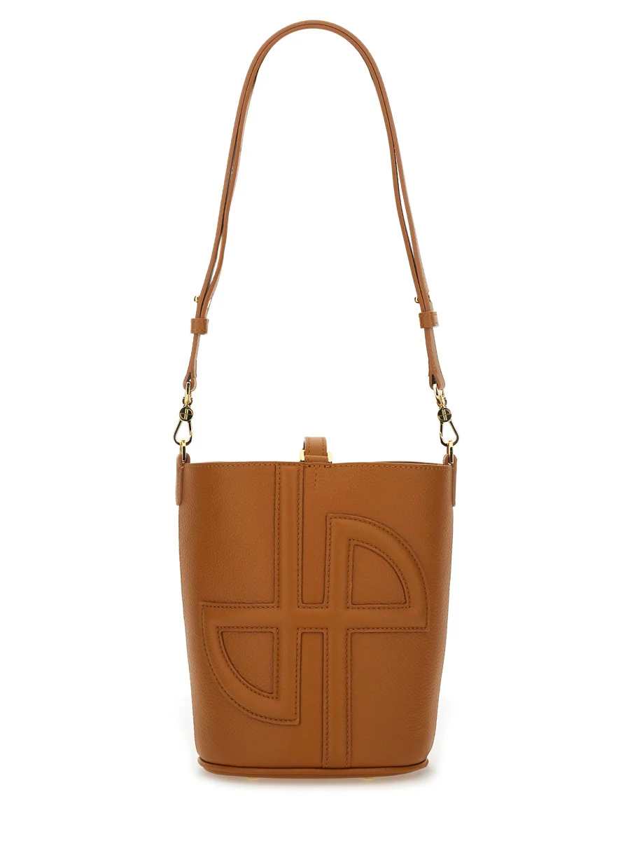 PATOU Small JP Bucket Bag in Leather and Canvas - Image 4