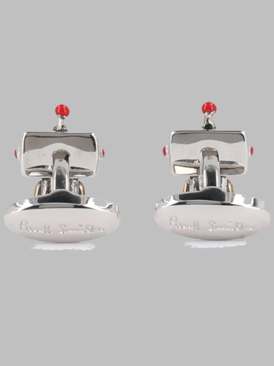 Paul Smith Men's Copper-Zinc Cufflinks with Silica Stone & Enamel - Image 2