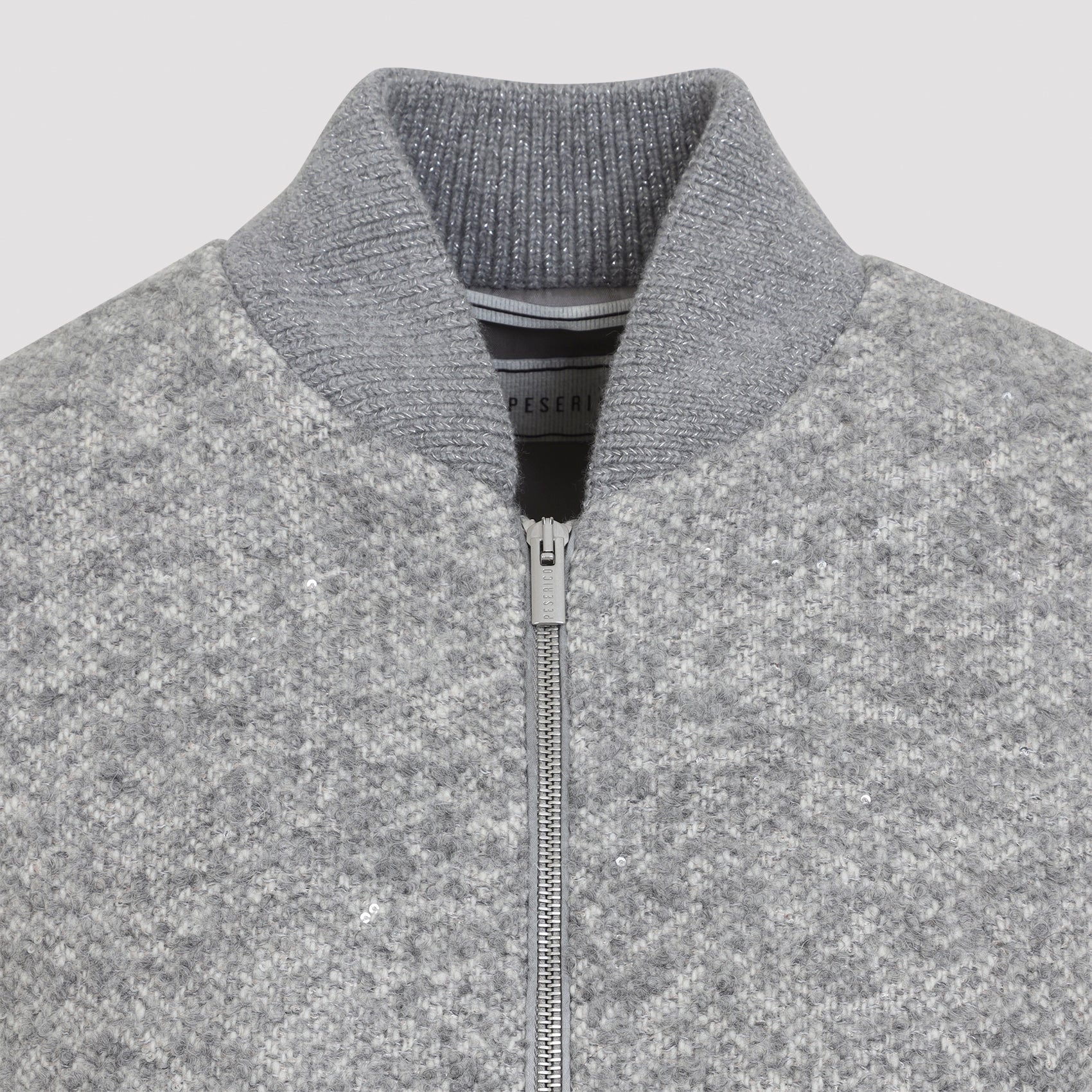 Peserico Women’s Bouclé Bomber Jacket in a Wool-Alpaca Blend - Image 6