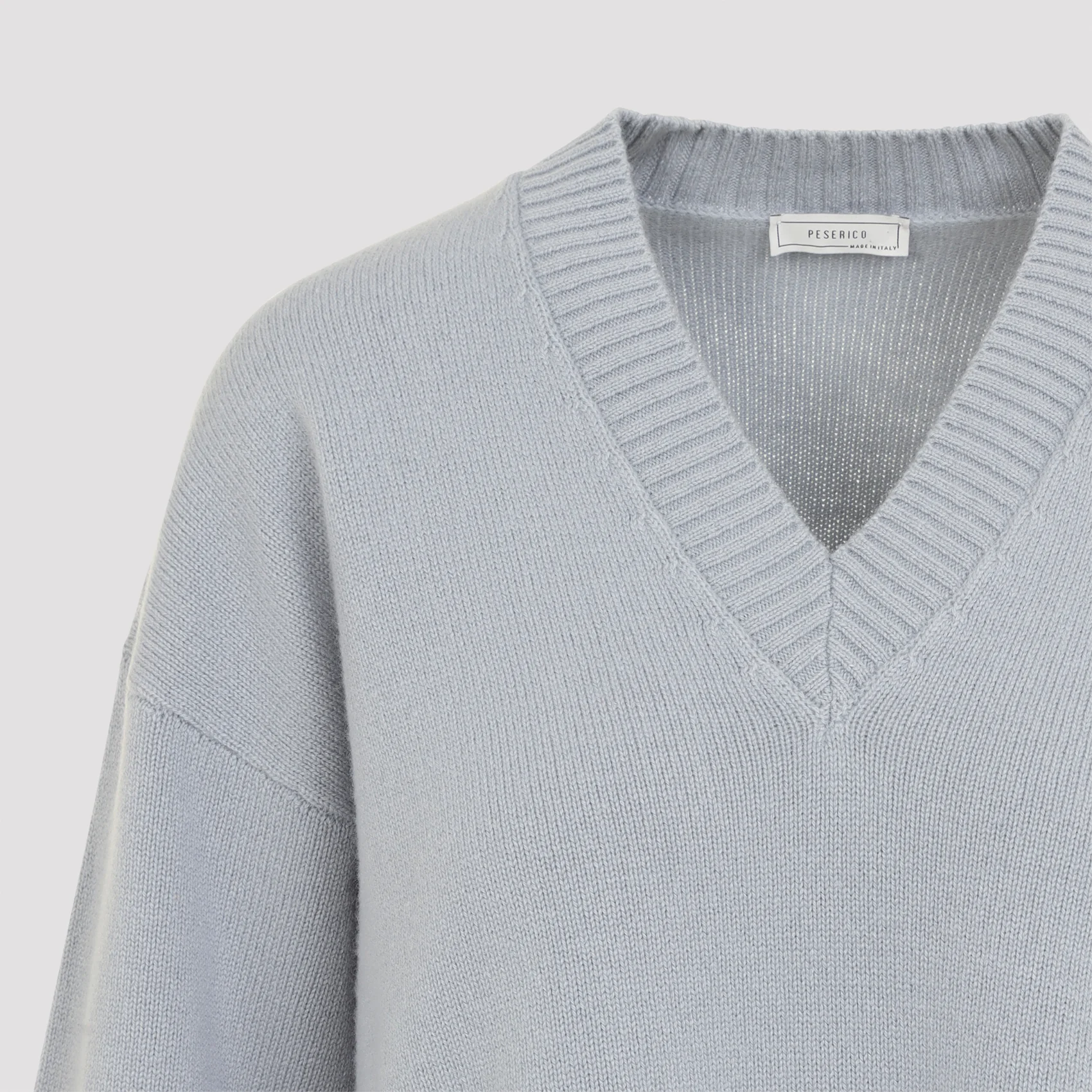 Peserico Women’s V-Neck Wool Silk Cashmere Sweater - Image 5