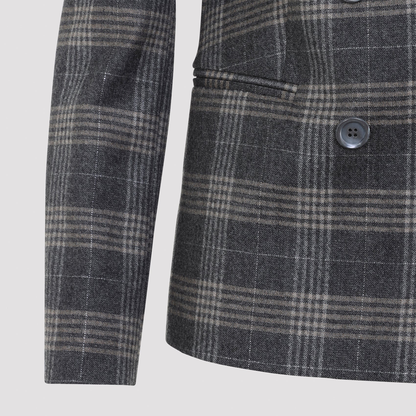 Peserico Women’s Wool Blend Blazer with Subtle Metallic Fiber Detail - Image 5