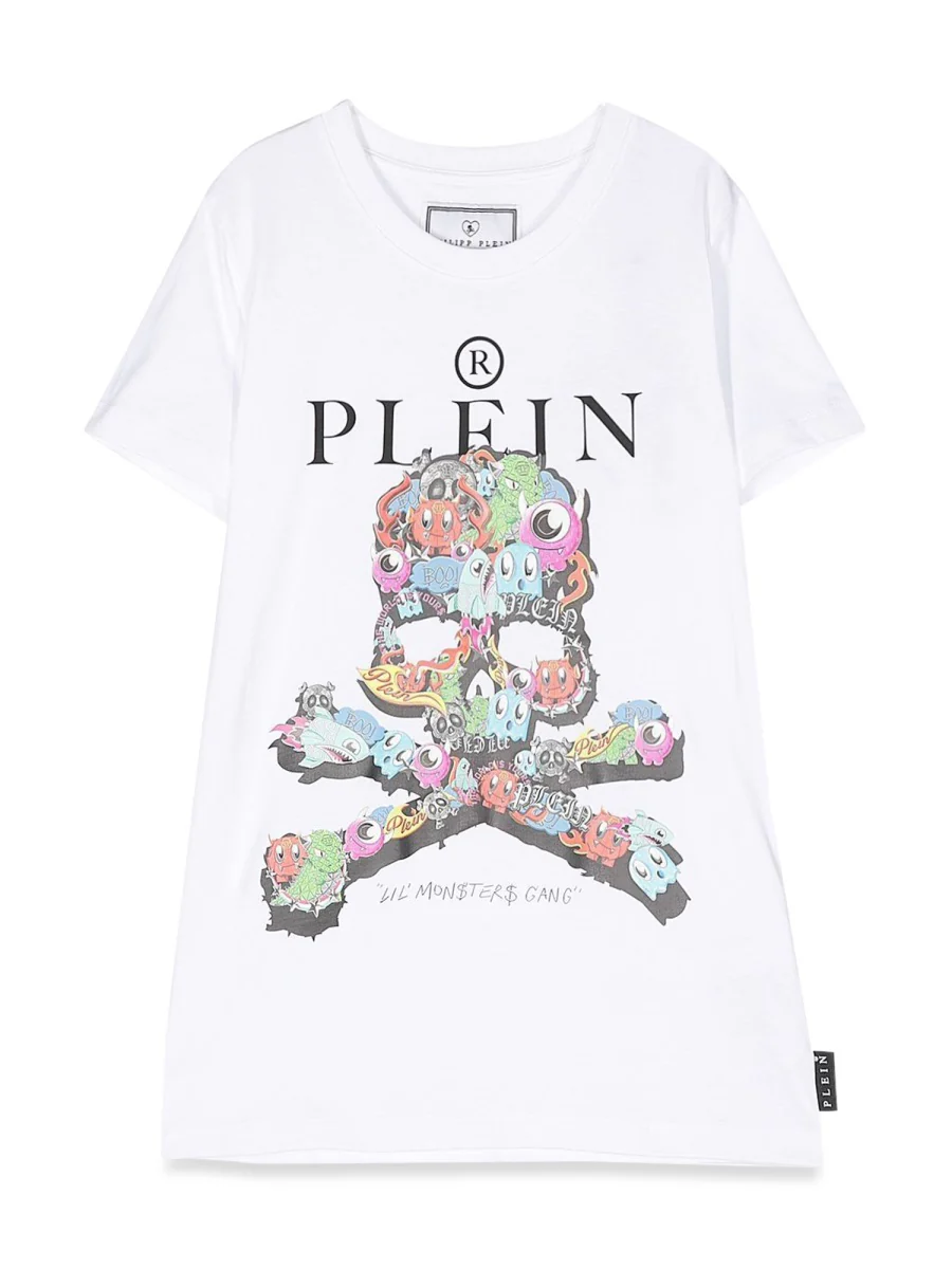 Philipp Plein Maxi Skull Graphic T-Shirt for Boys