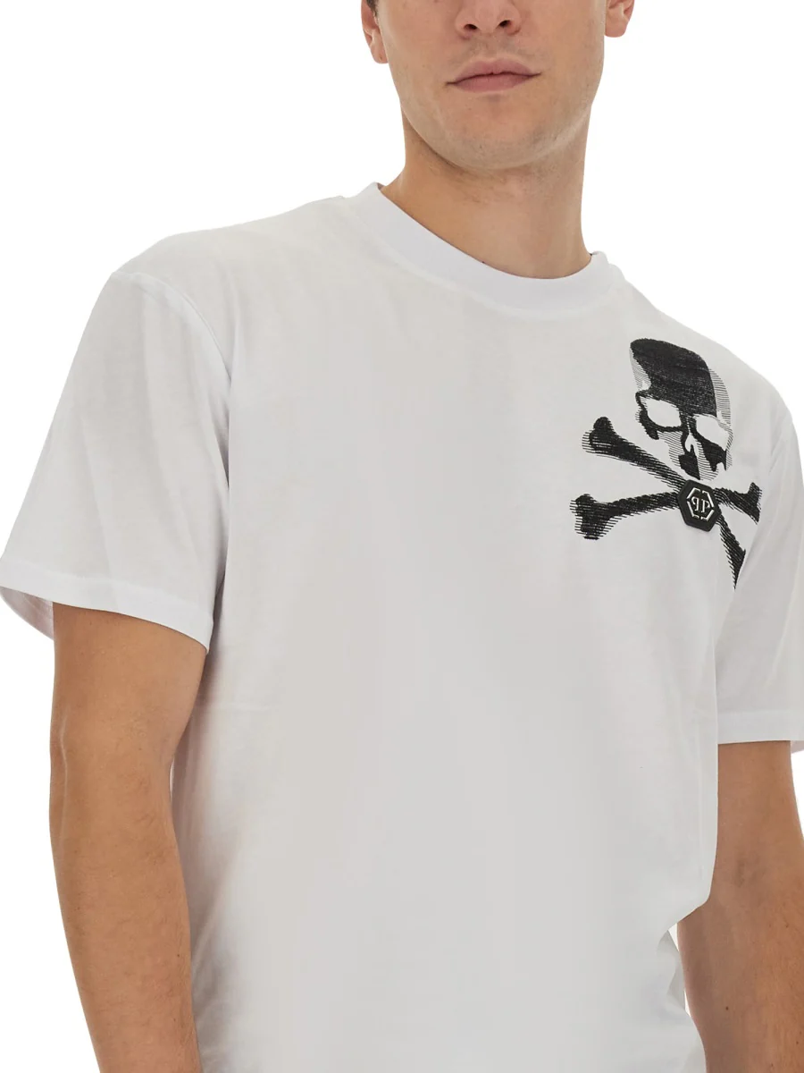 PHILIPP PLEIN Skull & Bones Men's T-Shirt - Image 4