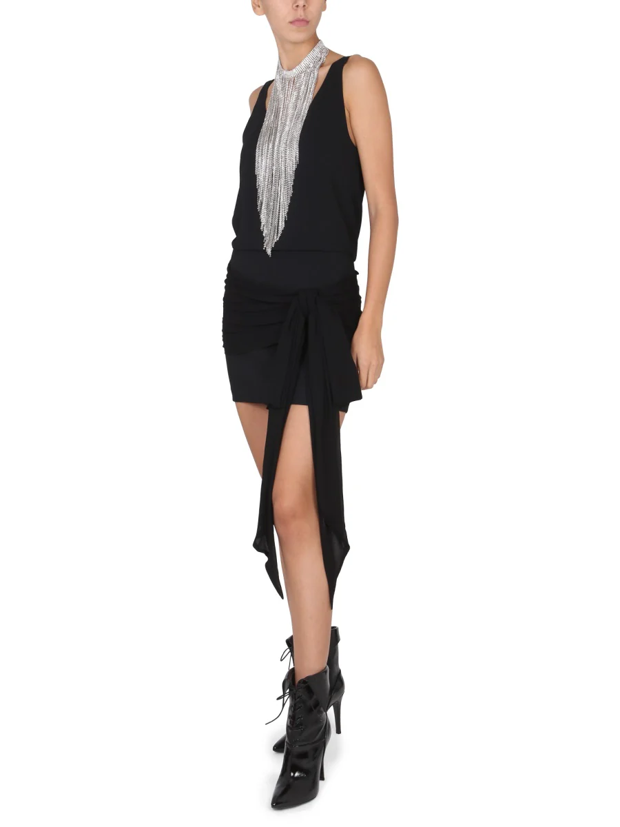 PHILOSOPHY DI LORENZO SERAFINI Draped Tie Short Dress - Image 2