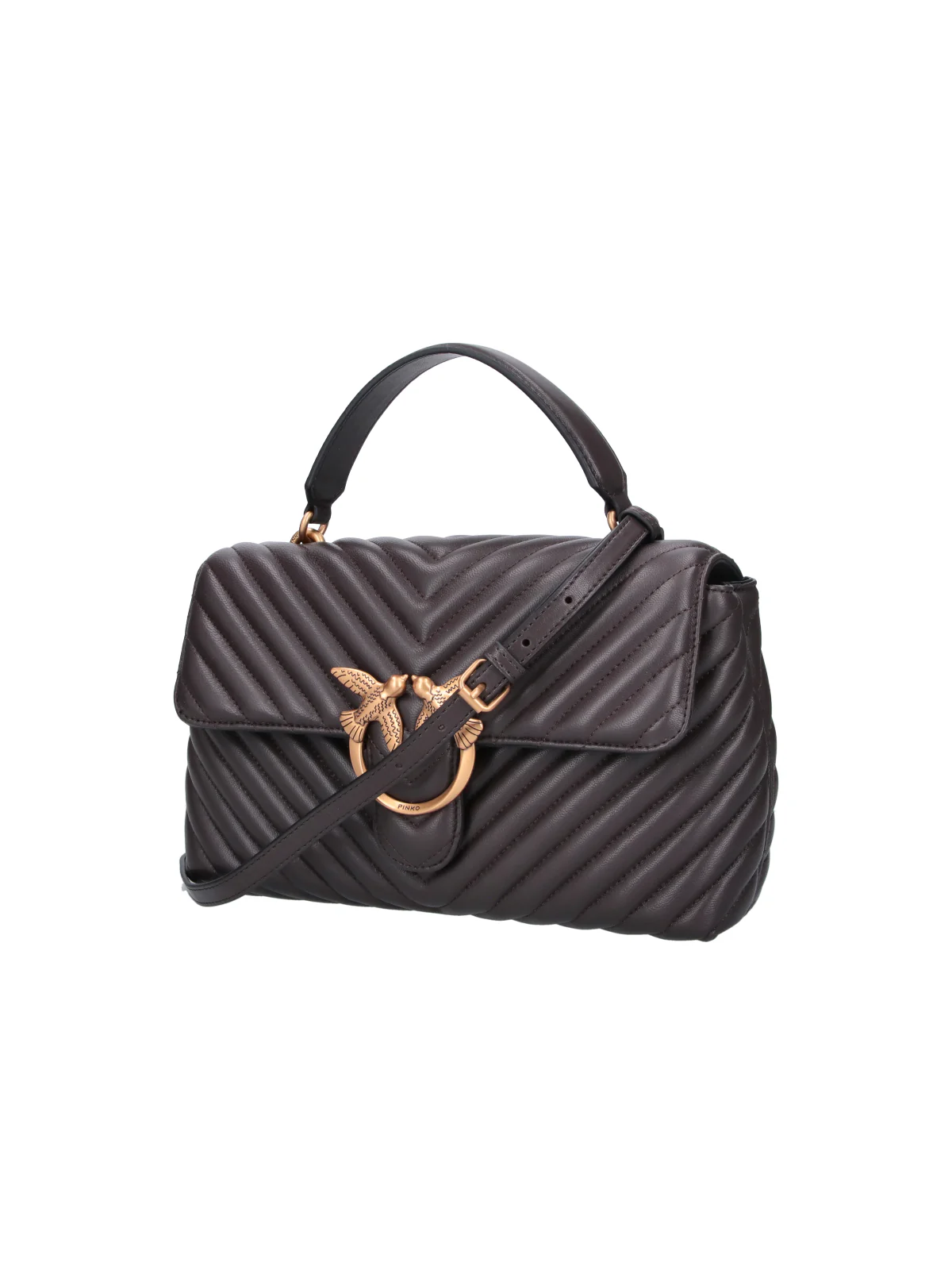 Pinko Genuine Leather Shoulder Bag with Cotton Lining - Image 2