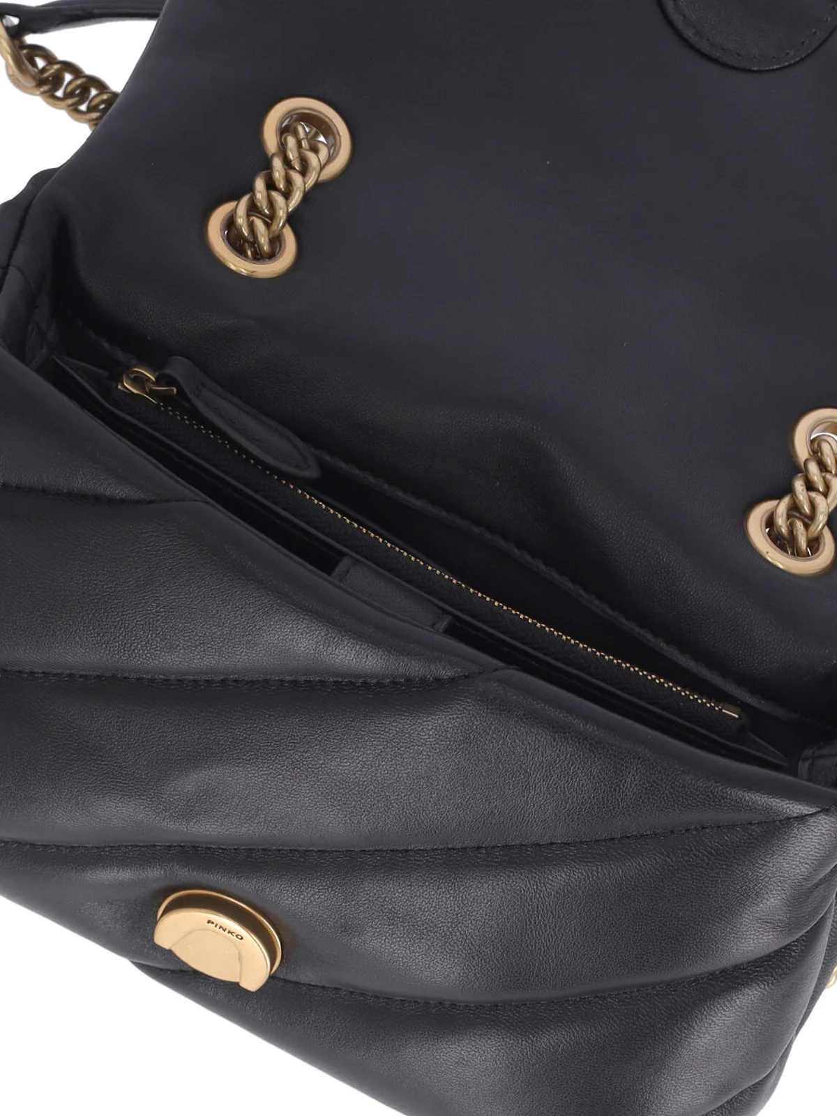 Pinko Women’s Leather Shoulder Bag with Cotton Lining - Image 4