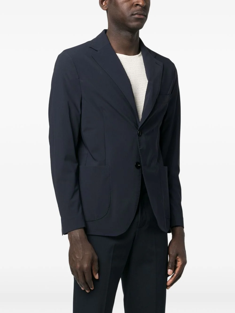 Pmds Notched Long Sleeve Button-Down Jacket with Patching Pockets - Image 7