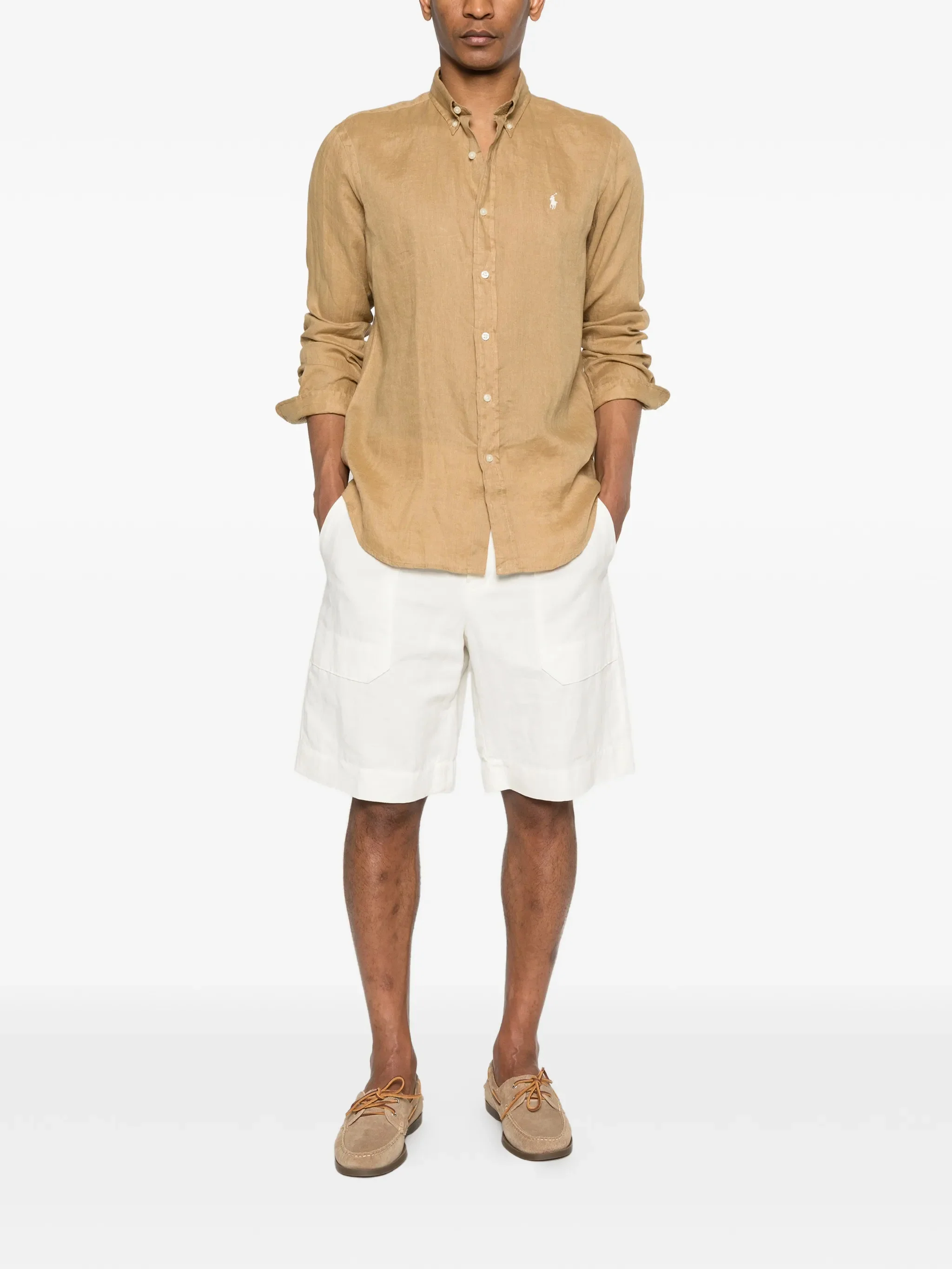 Polo Ralph Lauren Custom-Fit Button-Down Collar Long Sleeve Shirt - Size M - Image 4