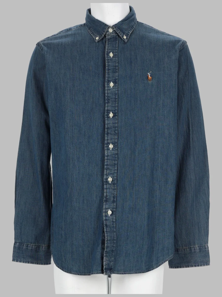 Polo Ralph Lauren Men’s 100% Cotton Denim Shirt, Made in Bangladesh